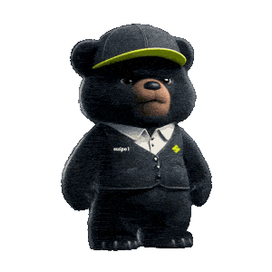 SwipeBear waving, the Swipe1 mascot - swipe1.org